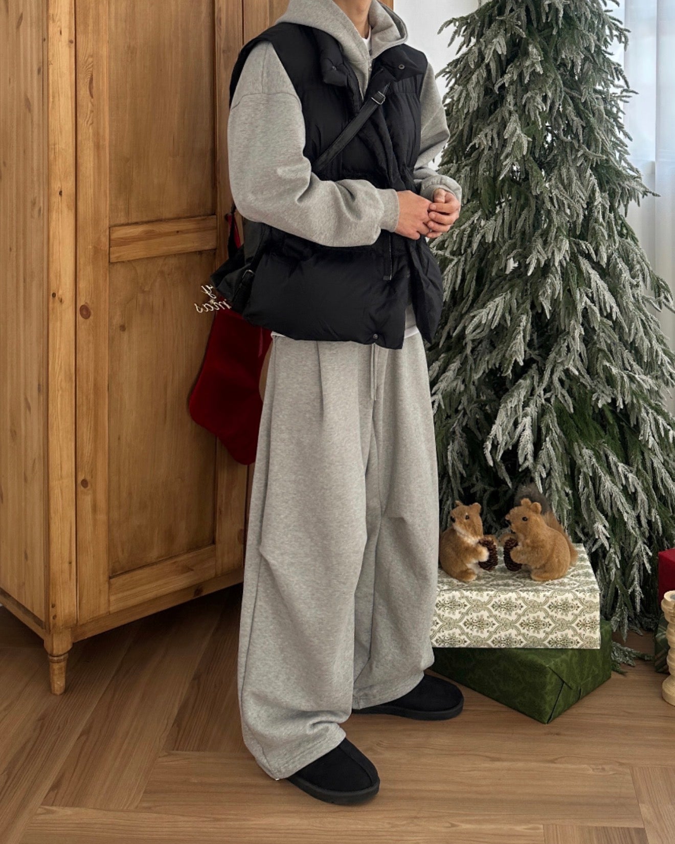 Premium👑基礎款彎刀闊腳棉褲｜4色入