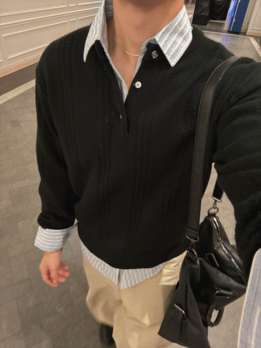 PREMIUM👑細麻花亨利領針織衫｜4色入