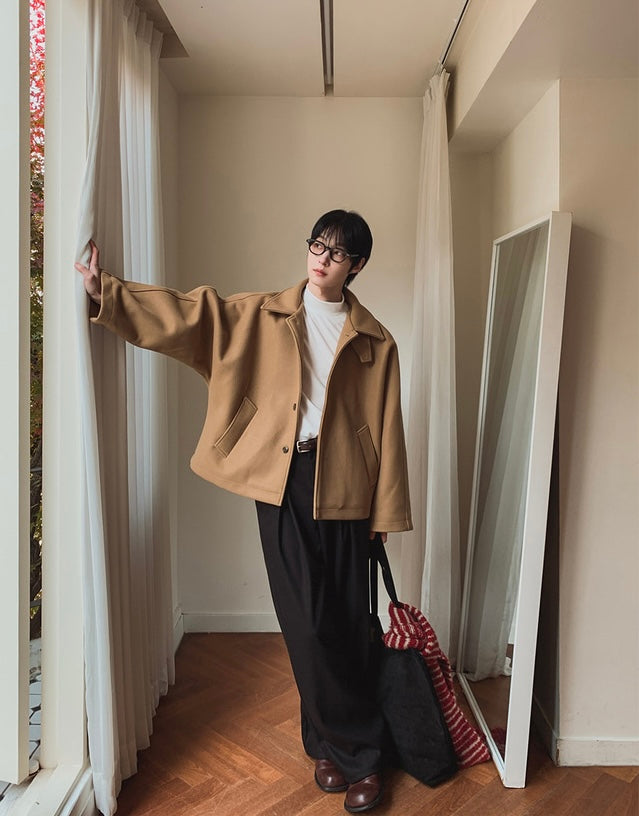 韓版基礎寬鬆西褲｜3色入