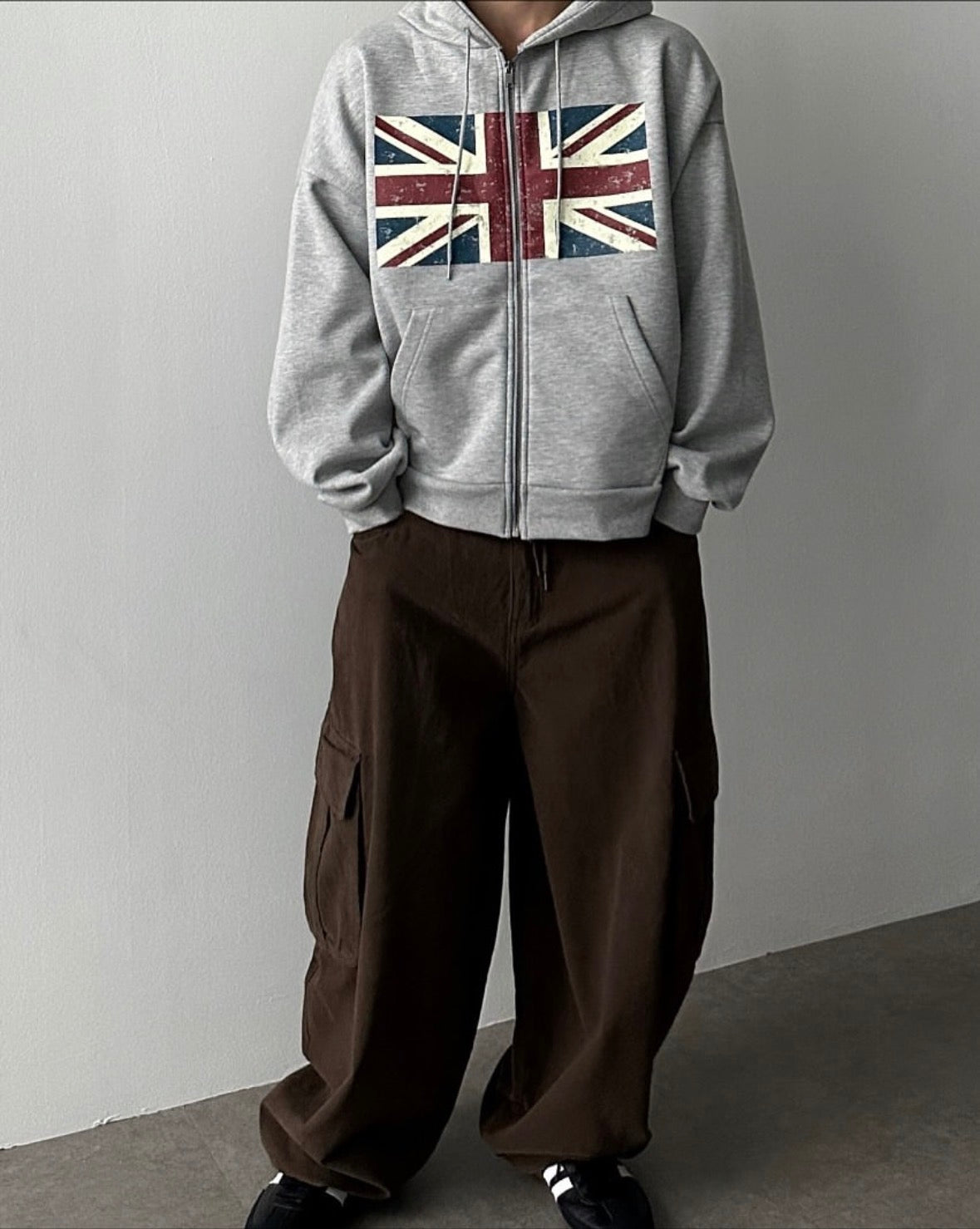 男女OK！短款國旗印花拉鏈外套｜2色入