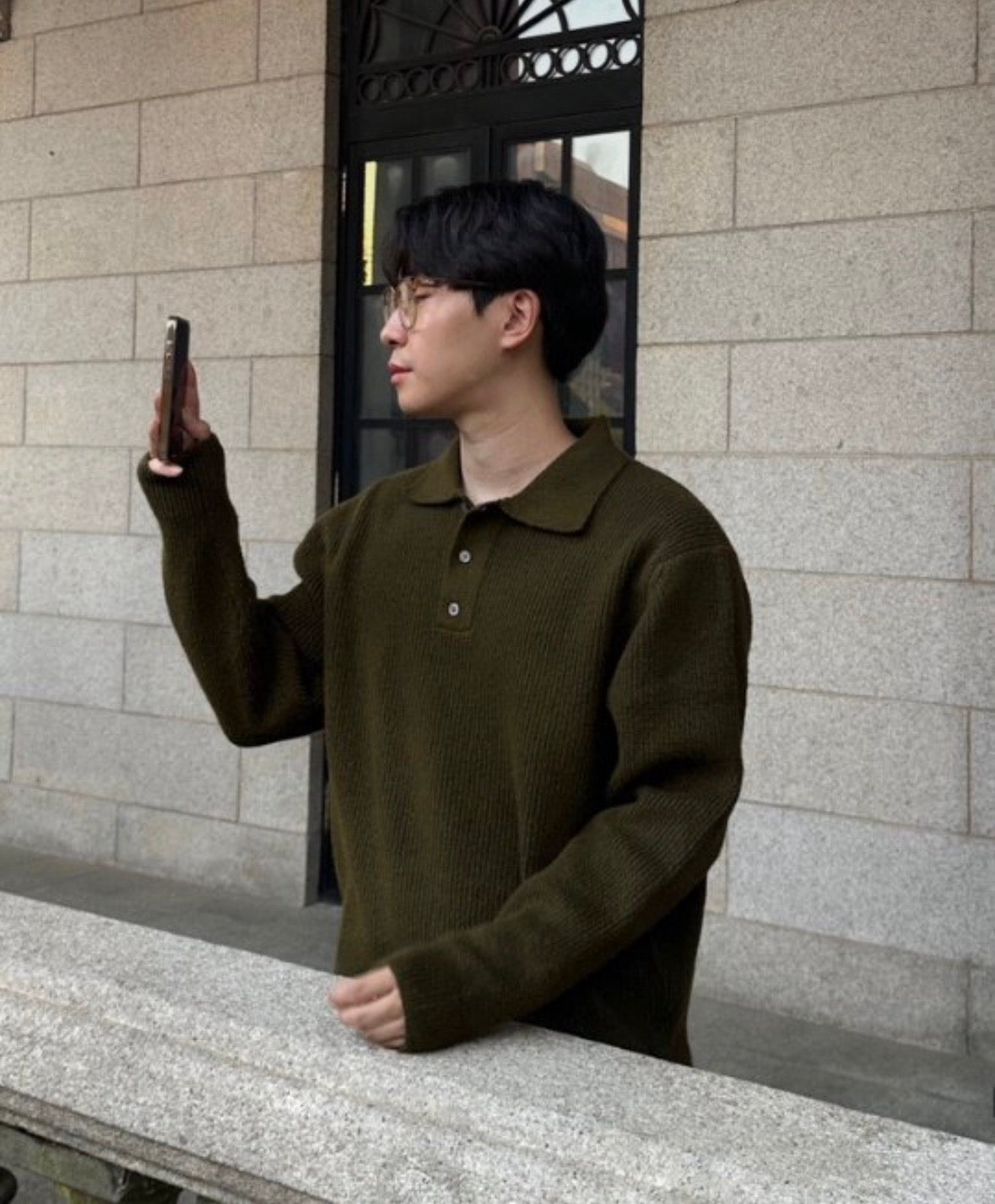 (休閑穩重感！)純色翻領POLO針織上衣｜9色入