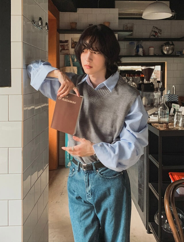 基礎款必入！純色 V領針織背心 | 8色入