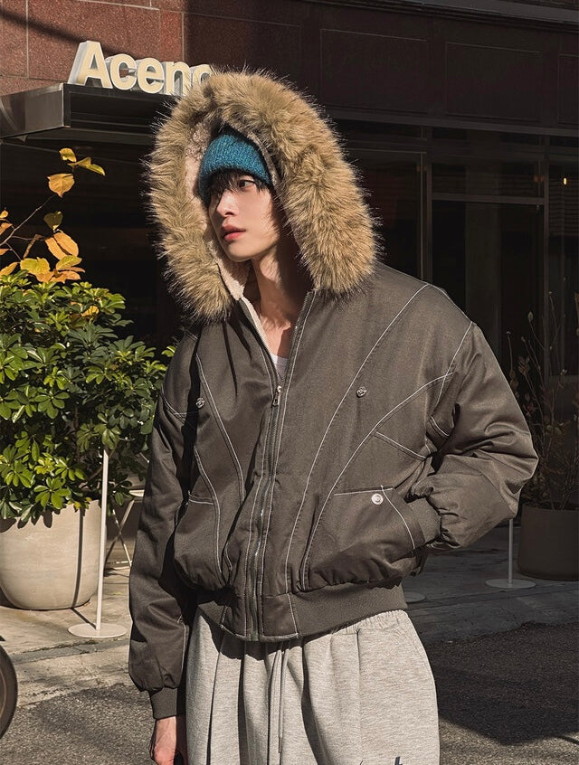 2026大熱款！Raccoon毛毛邊明線外套｜2色入