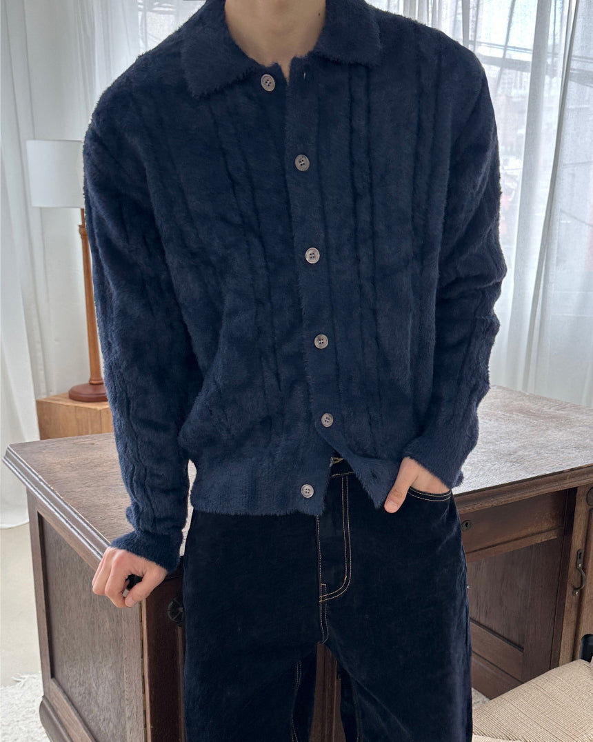 絨毛感🧶Angora山羊毛翻領麻花針織衫｜6色入