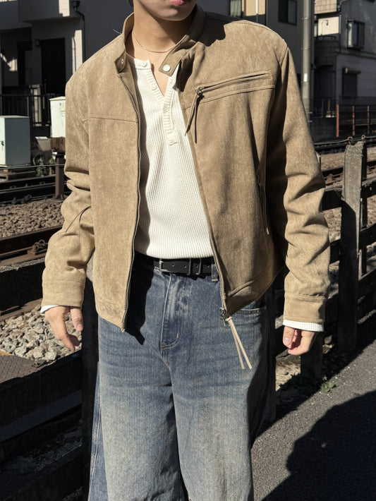 約會必備！紳士風麂皮外套｜2色入