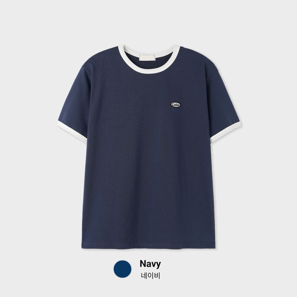 Caliso復古純棉撞色短袖｜3色入