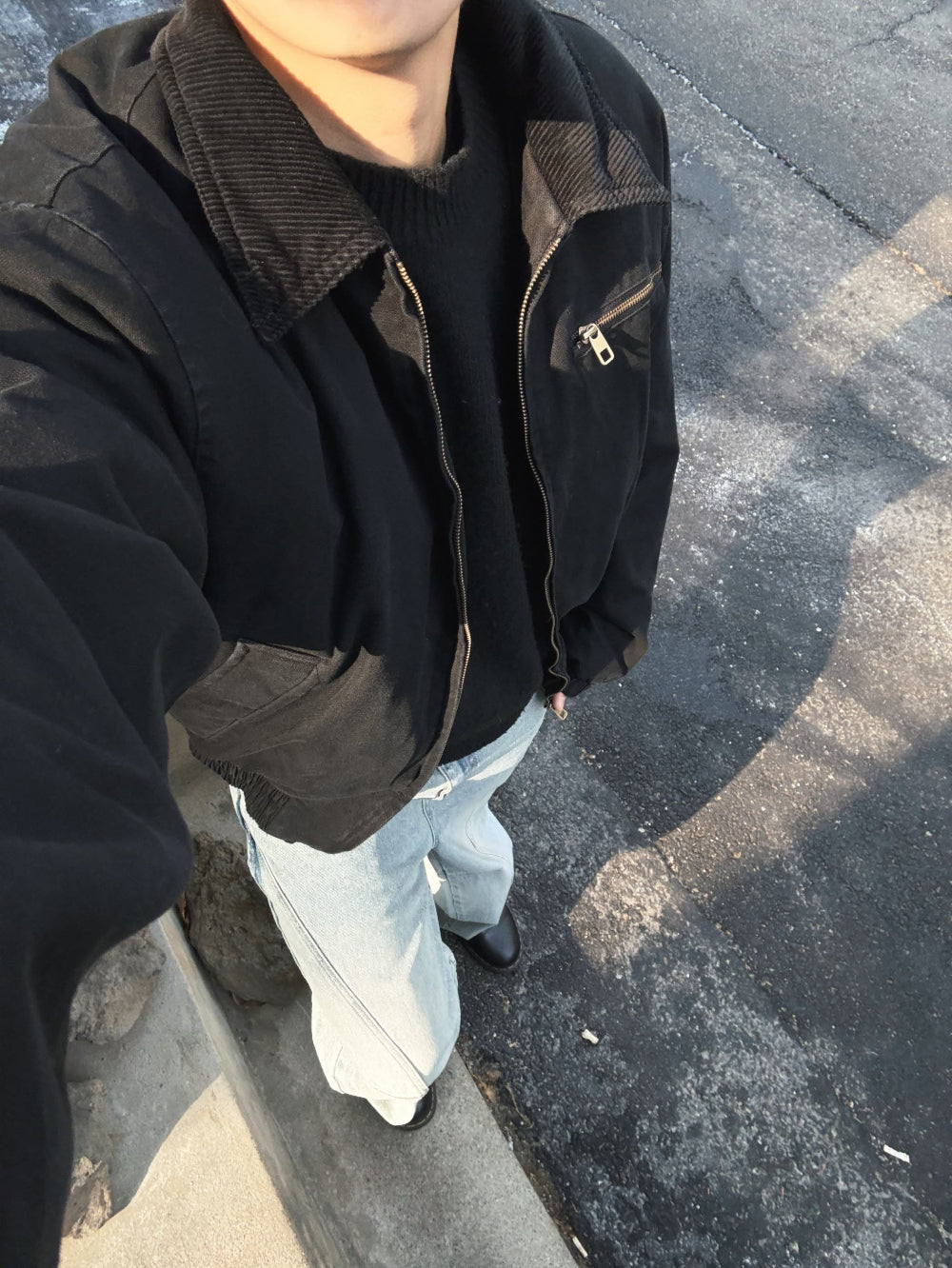 PREMIUM👑韓製重工短版拼接工裝外套｜2色入