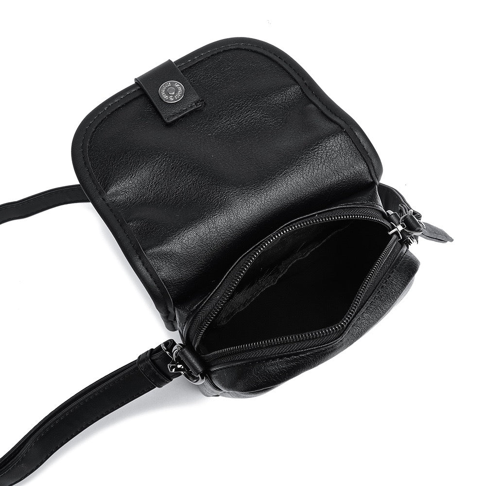 韓系皮質單肩手機包