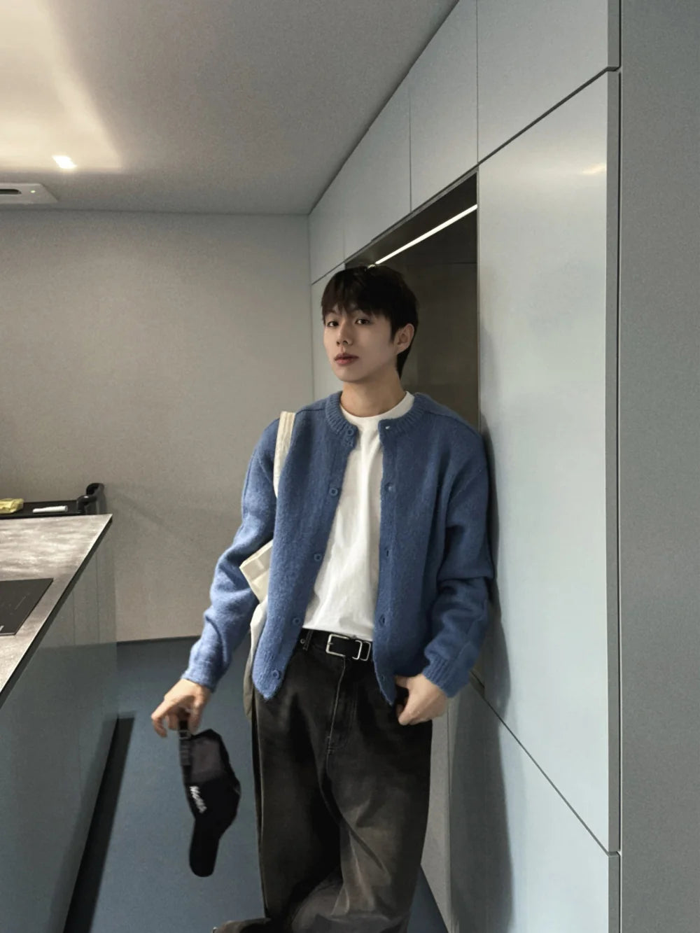 立體剪裁顯肩闊💪🏻圓領短款開胸針織衫｜6色入