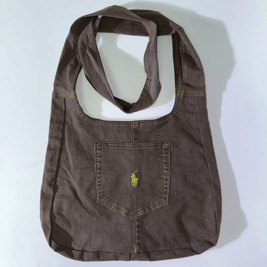 Remade Polo Long Shoulder Bag Brown&Green