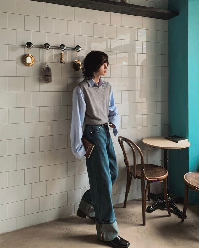 基礎款必入！純色 V領針織背心 | 8色入