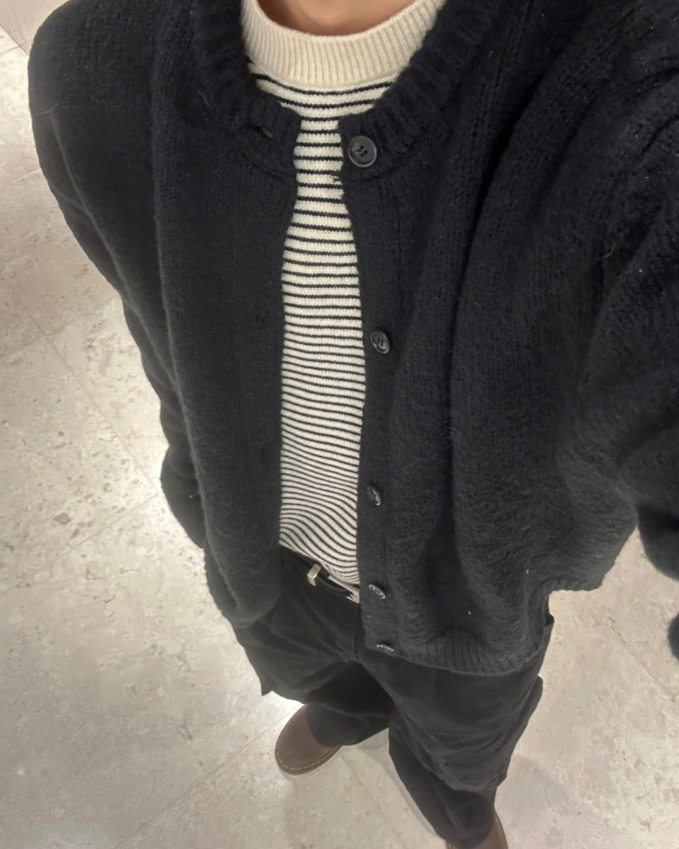 莫代爾圓領橫間針織衫｜3色入