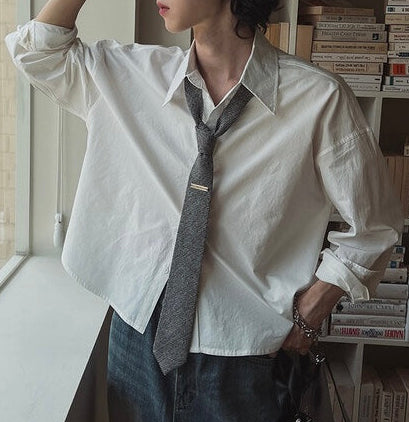 短版比例更好！純色基礎Crop款恤衫｜4色入