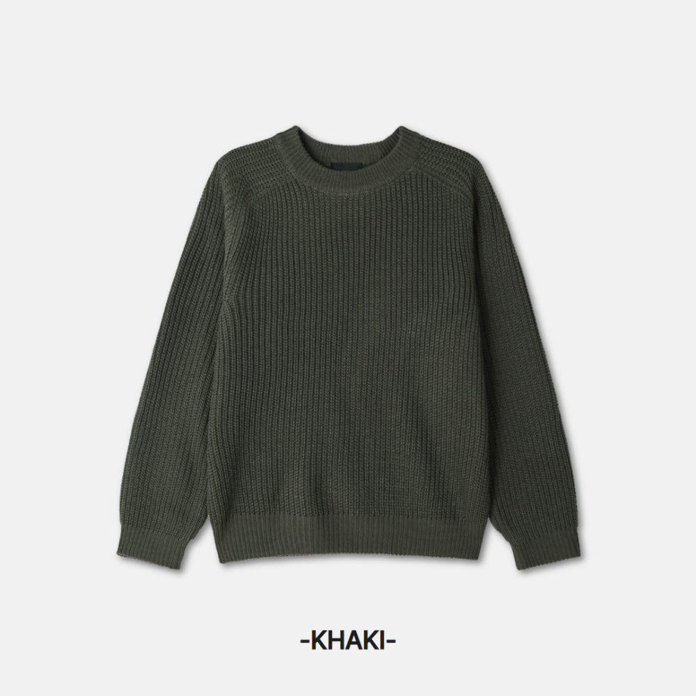 福利價🧧基礎款華夫格圓領針織衫｜7色入