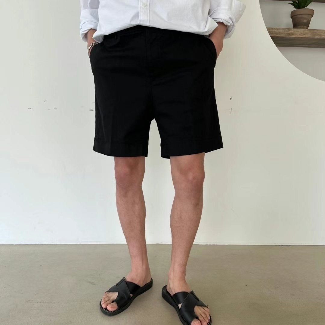 俐落直筒男士韓系休閒短褲