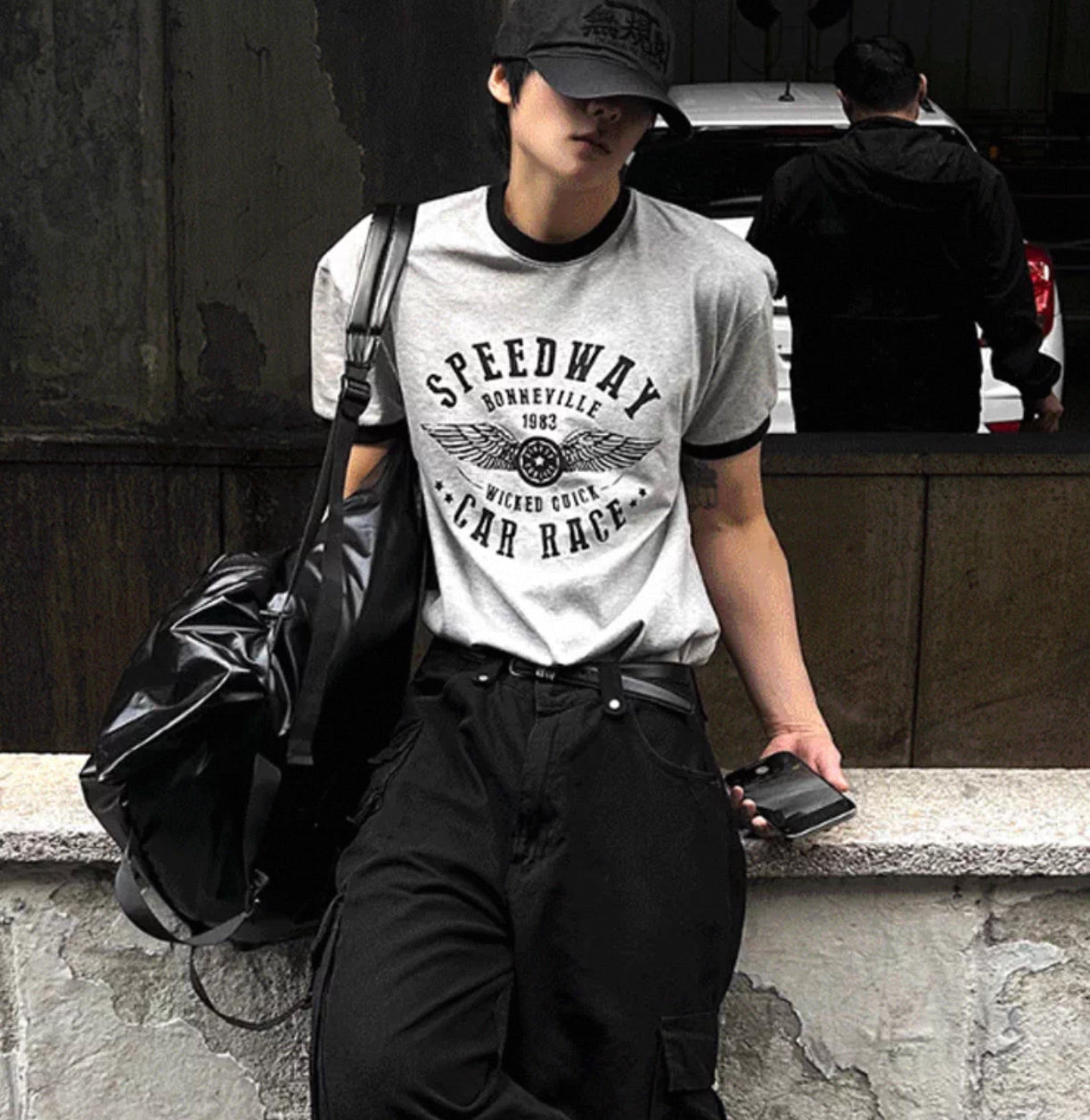Speed way 復古圖騰 Ringer Tee