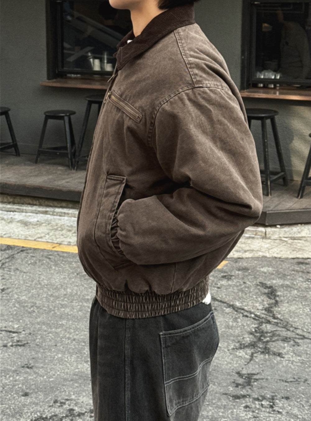 PREMIUM👑韓製重工短版拼接工裝外套｜2色入