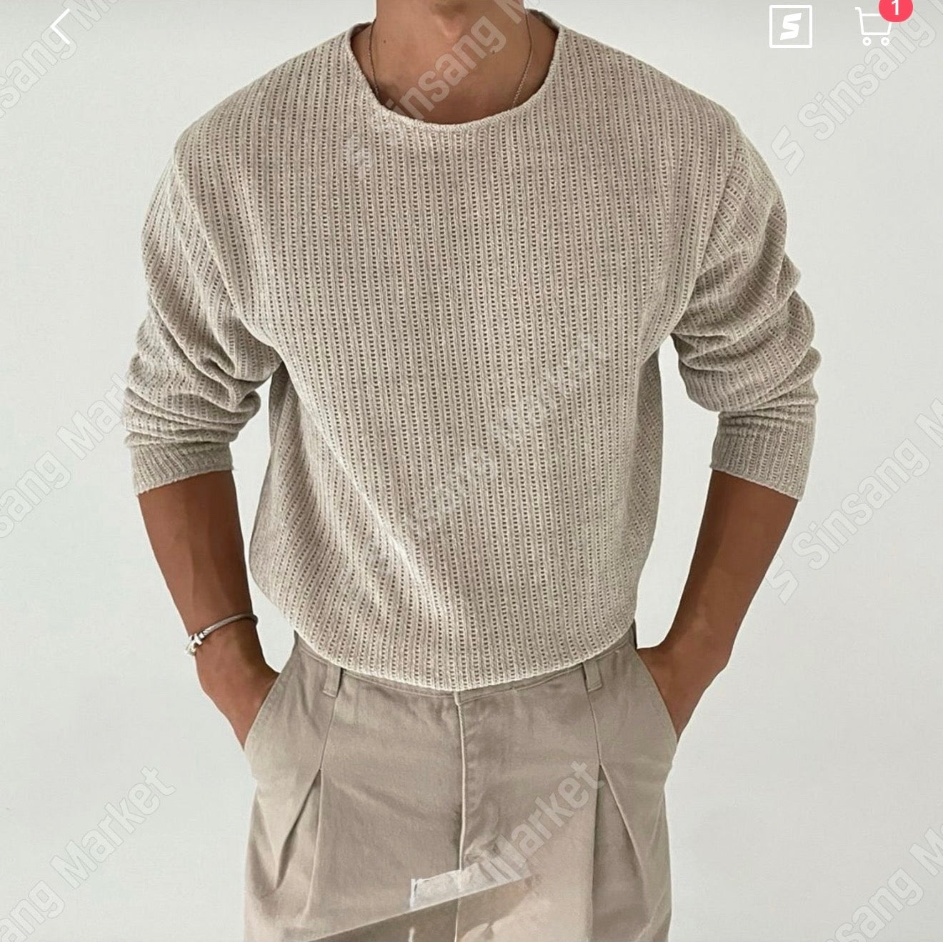 秋冬必備🍂細坑紋長袖TEE｜4色入