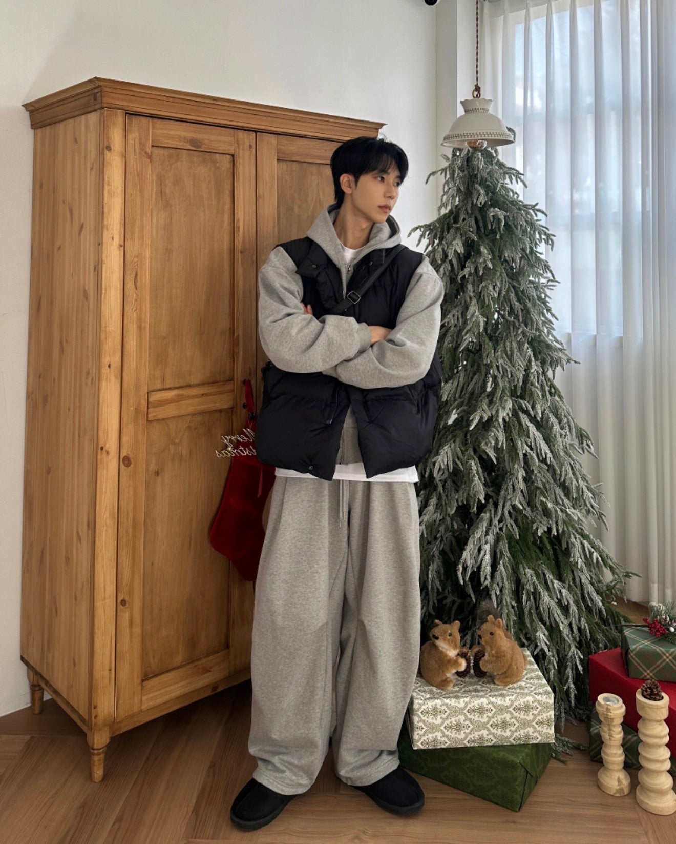 Premium👑基礎款彎刀闊腳棉褲｜4色入