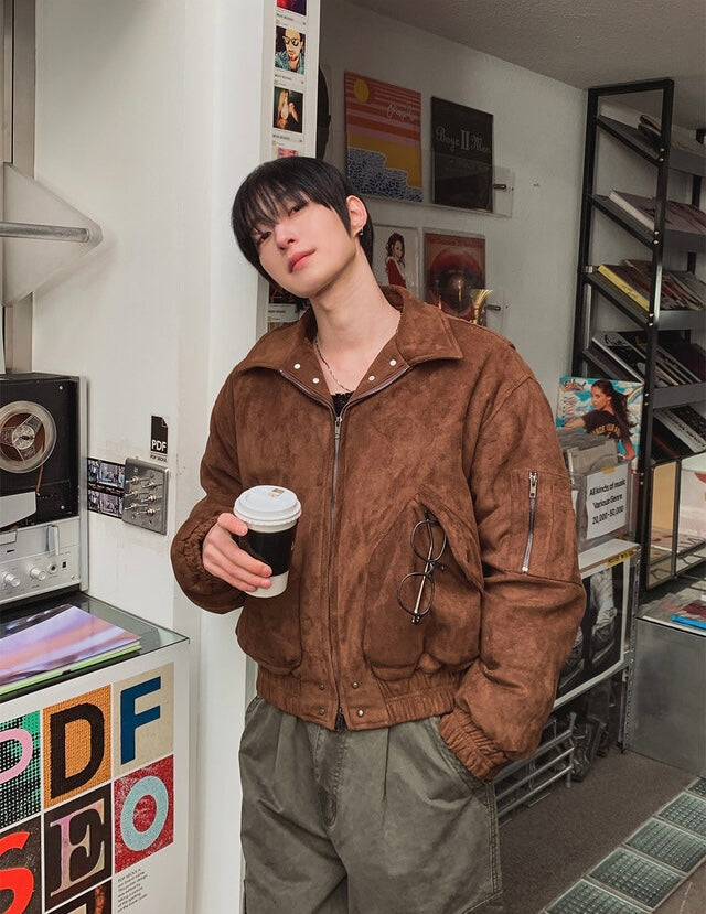 小眾高質款！鉚釘麂皮短款外套｜4色入