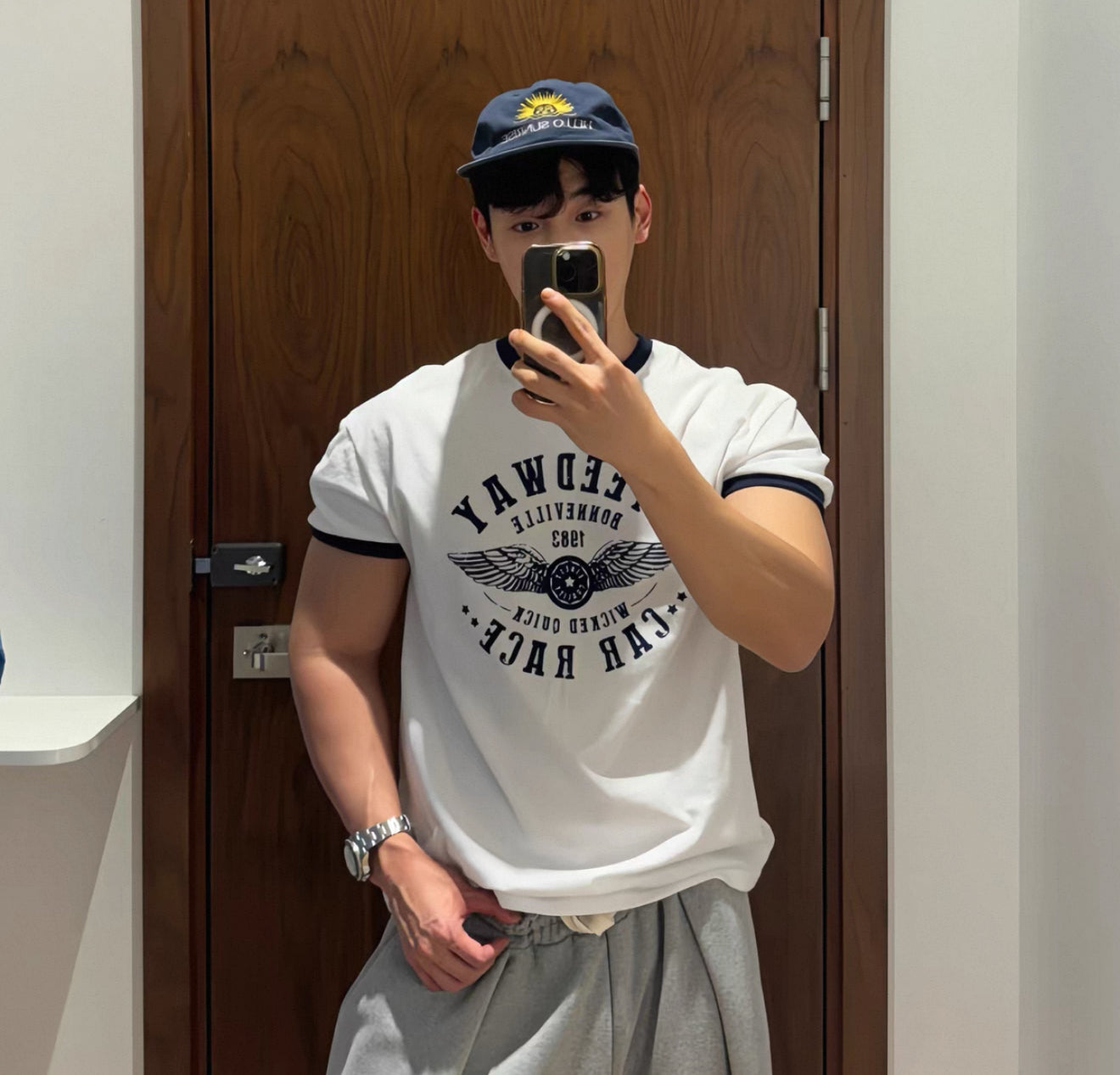 Speed way 復古圖騰 Ringer Tee