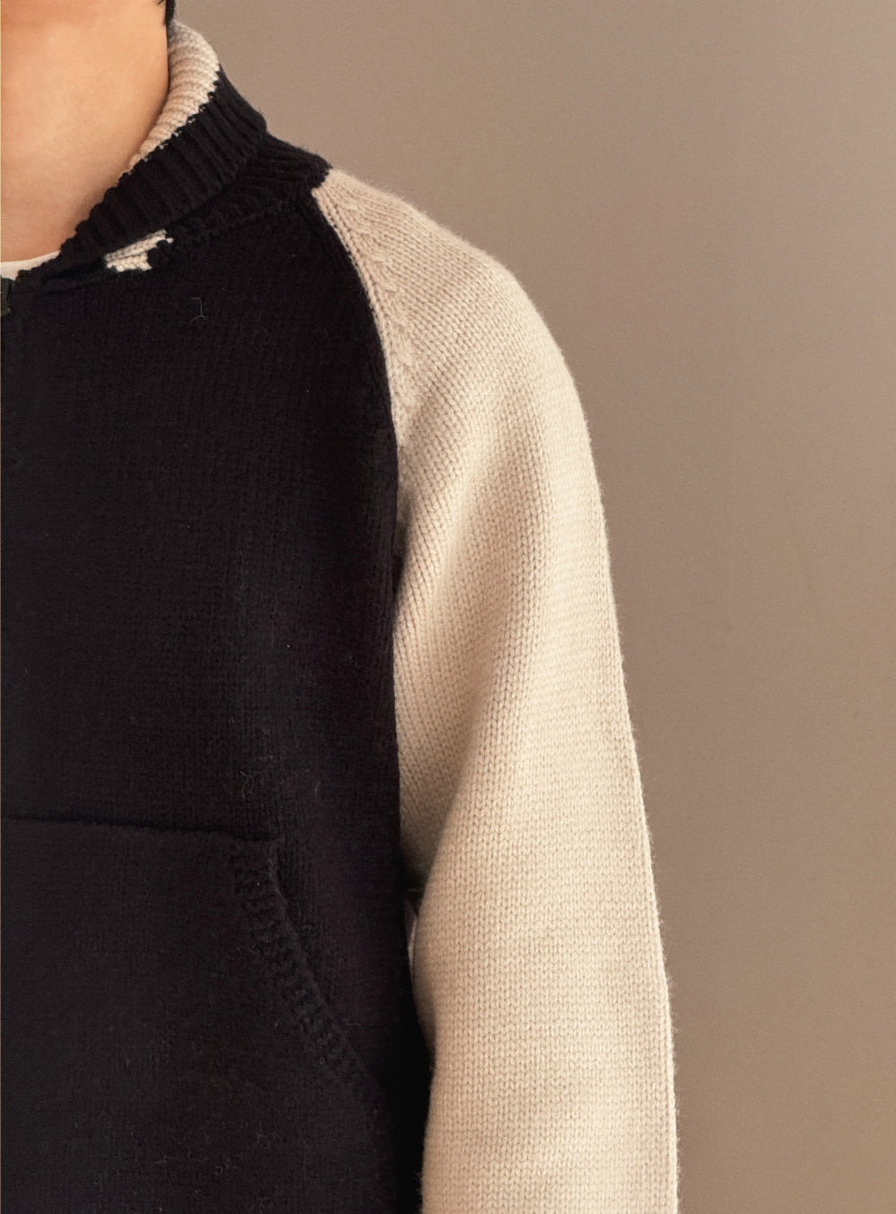 Zip up🧶太陽翻領開胸針織外套｜2色入