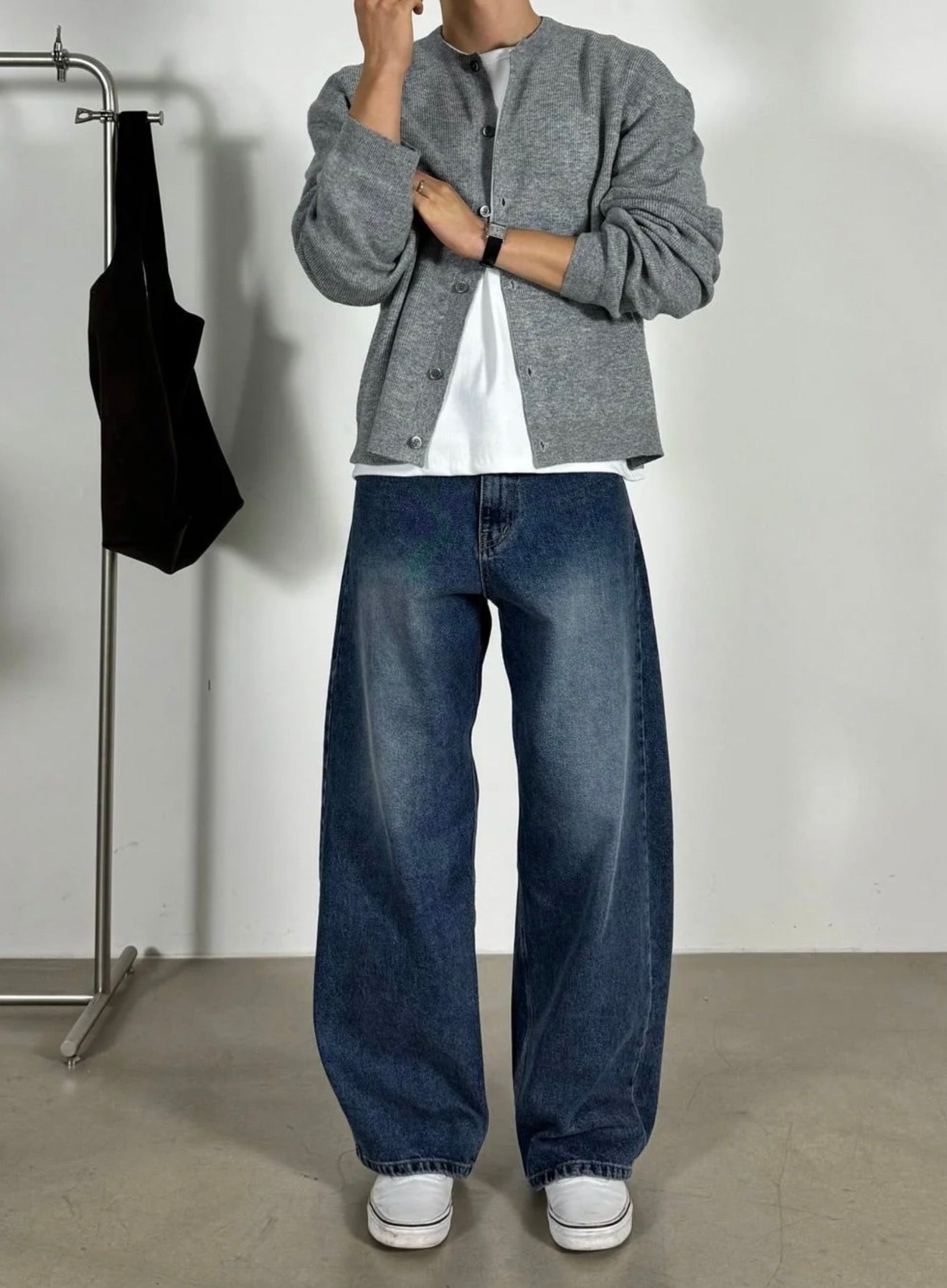 修飾腿形✔️韓製微廓型牛仔褲｜2色入