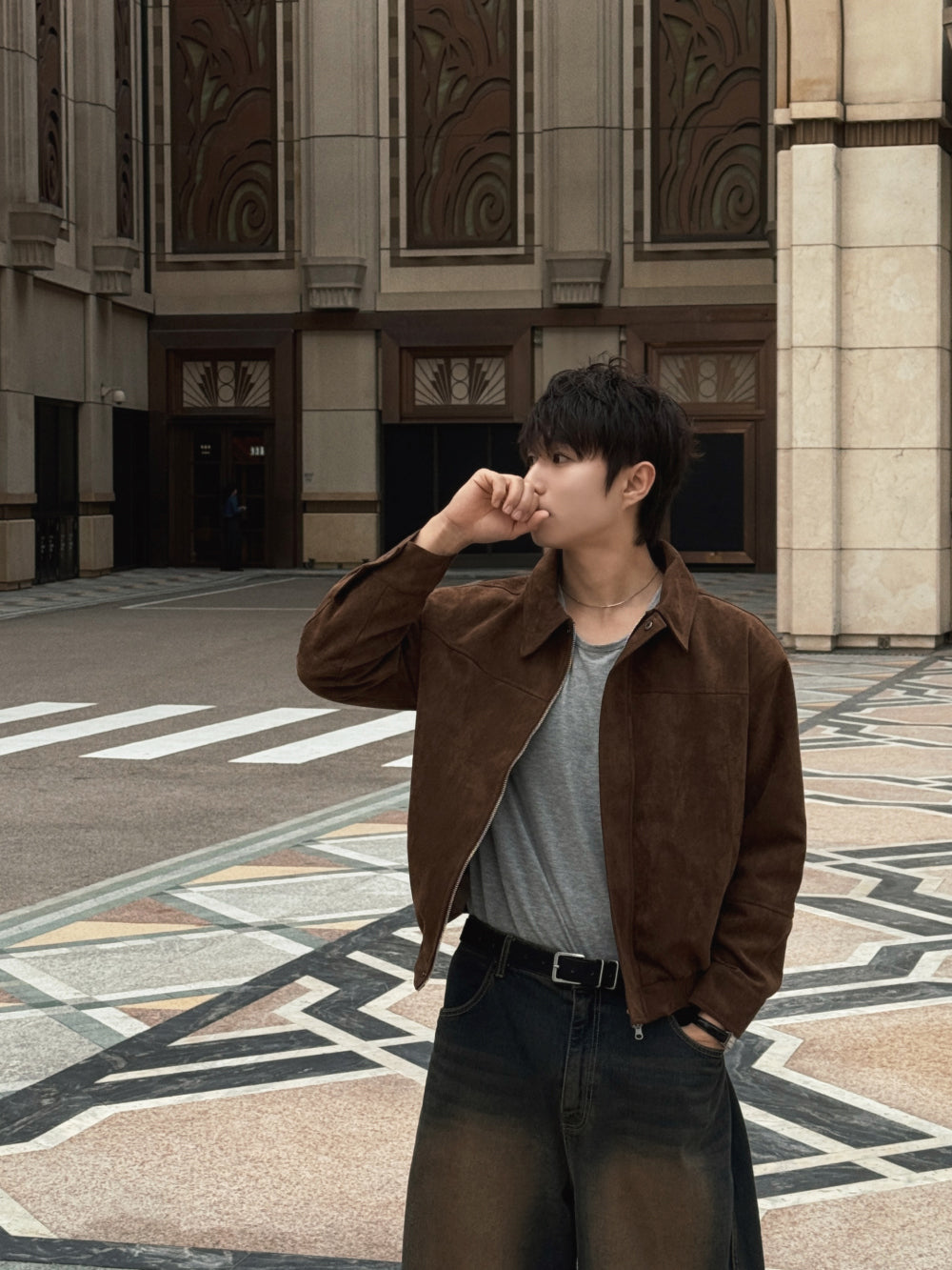 PREMIUM👑簡約款哈靈頓麂皮外套｜3色入