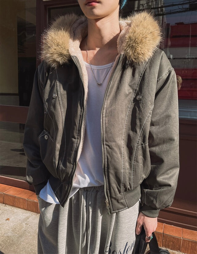 2026大熱款！Raccoon毛毛邊明線外套｜2色入