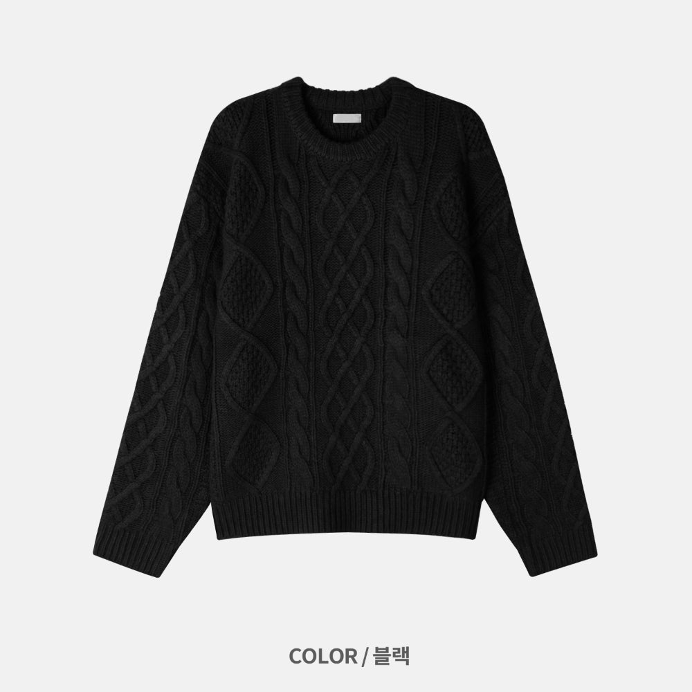 50%羊毛🐑漁夫紋麻花針織衫｜4色入