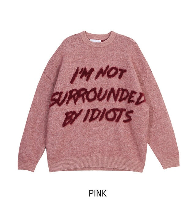 I'm not surrounded by idiot寬鬆針織衫｜4色入