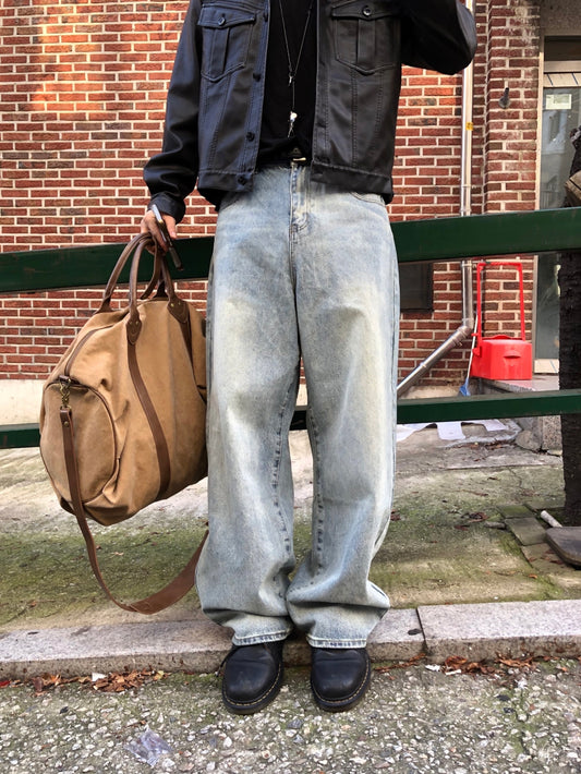 衣櫃必備系列✨基礎款水洗直腳牛仔褲｜1色入