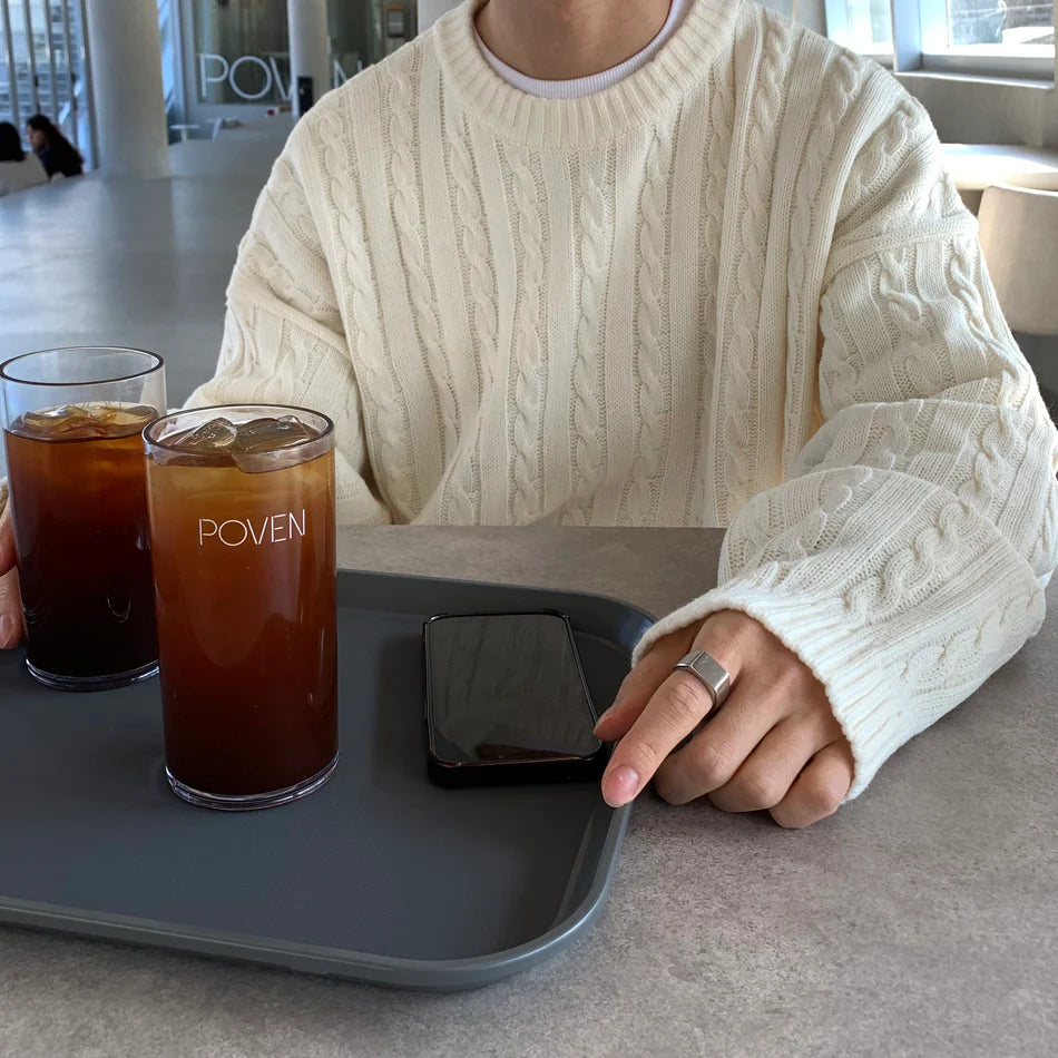 高品質! 百搭純色麻花紋針織衫