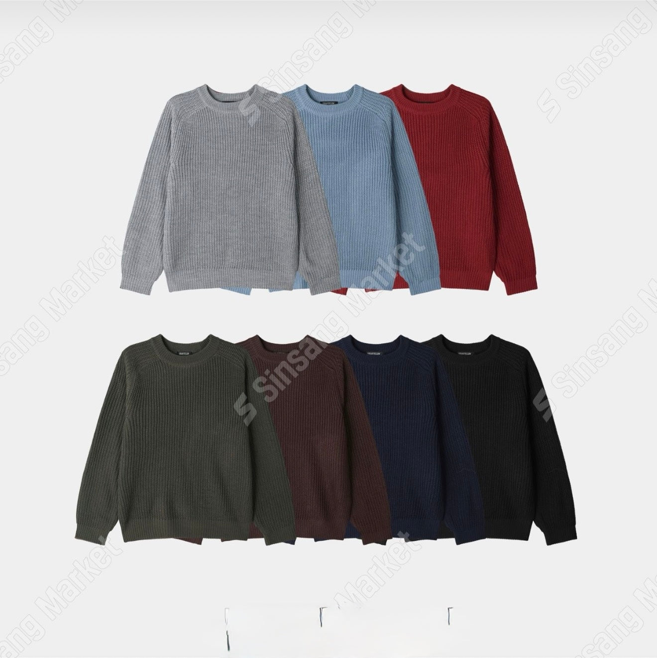 福利價🧧基礎款華夫格圓領針織衫｜7色入