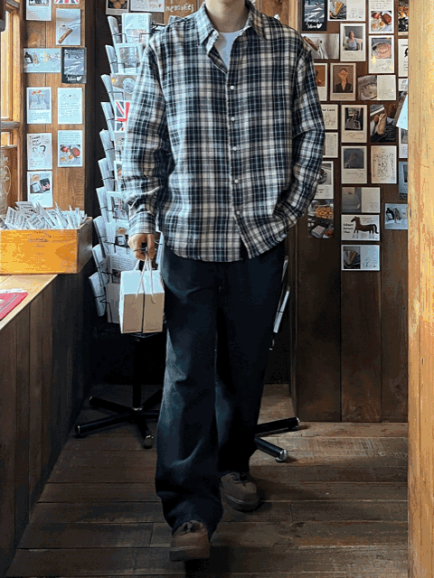 衣櫃必備跨季單品🌟韓系復古格仔恤衫｜3色入