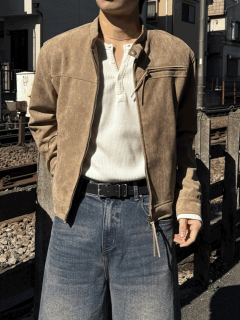 約會必備！紳士風麂皮外套｜2色入