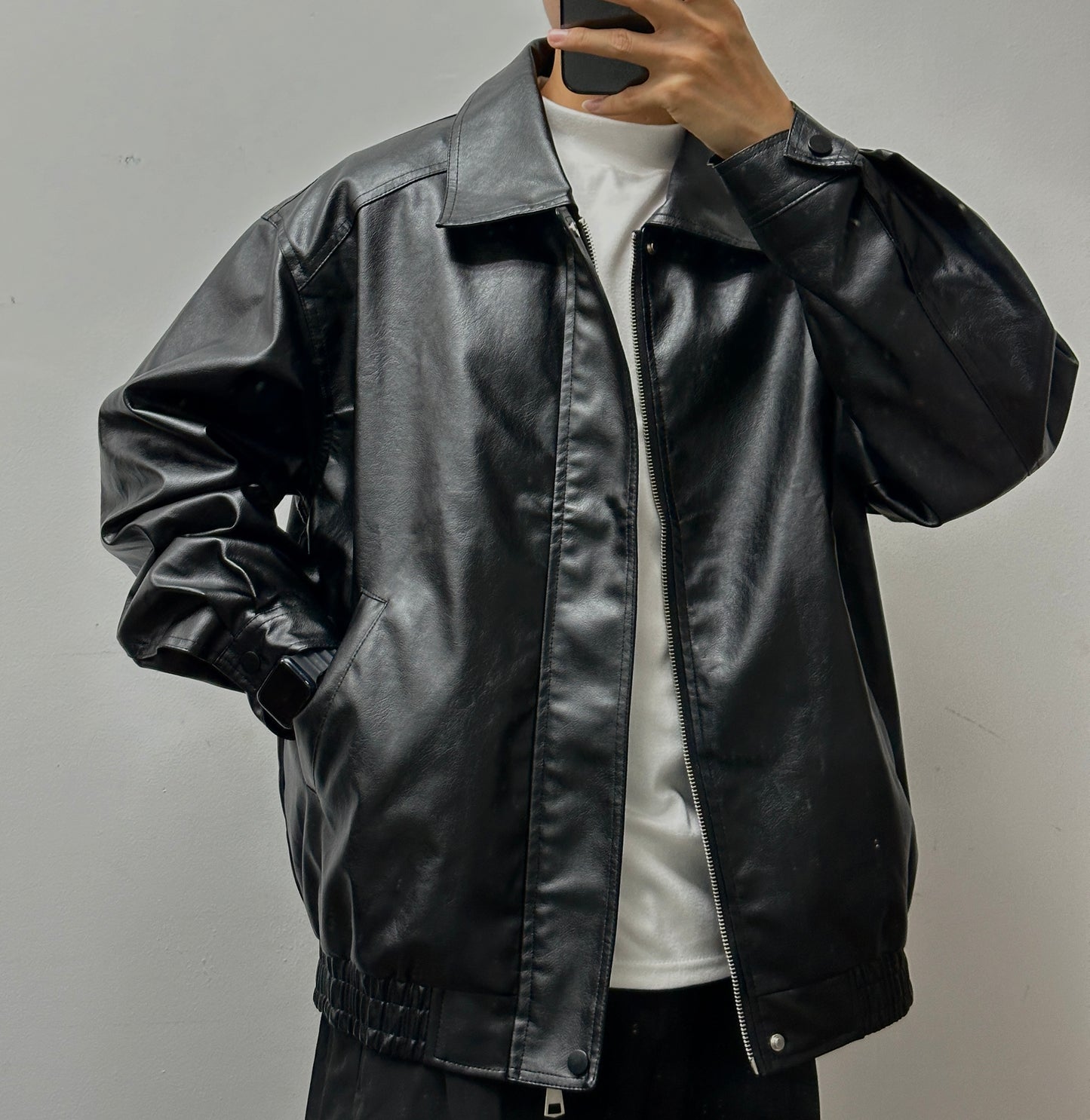 銷量超80件🔥Zip-up Leather Jacket拉鍊皮褸「人氣之選」「100%好評✨」