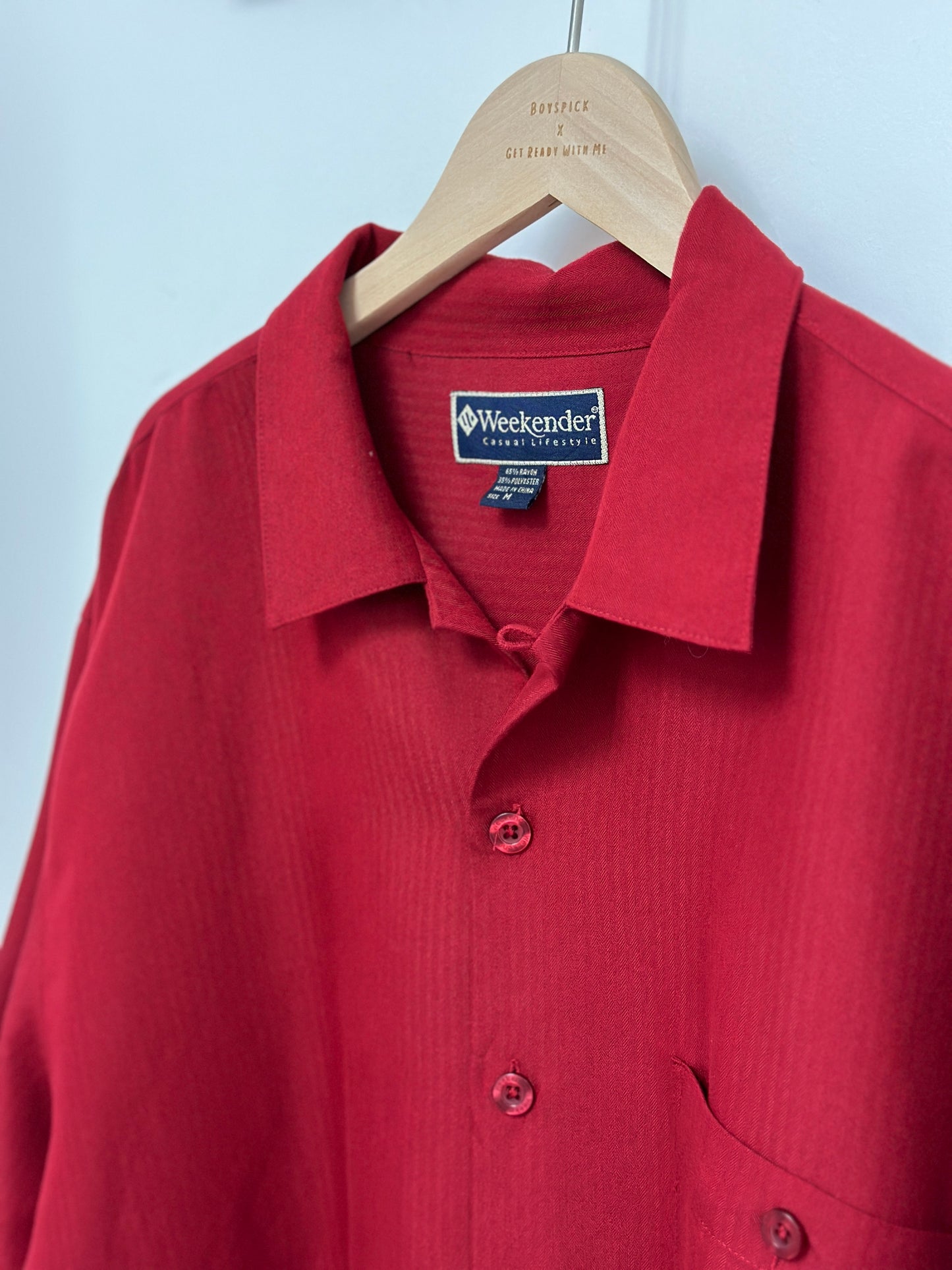 *現貨*Cuban shirt-Red pigeon