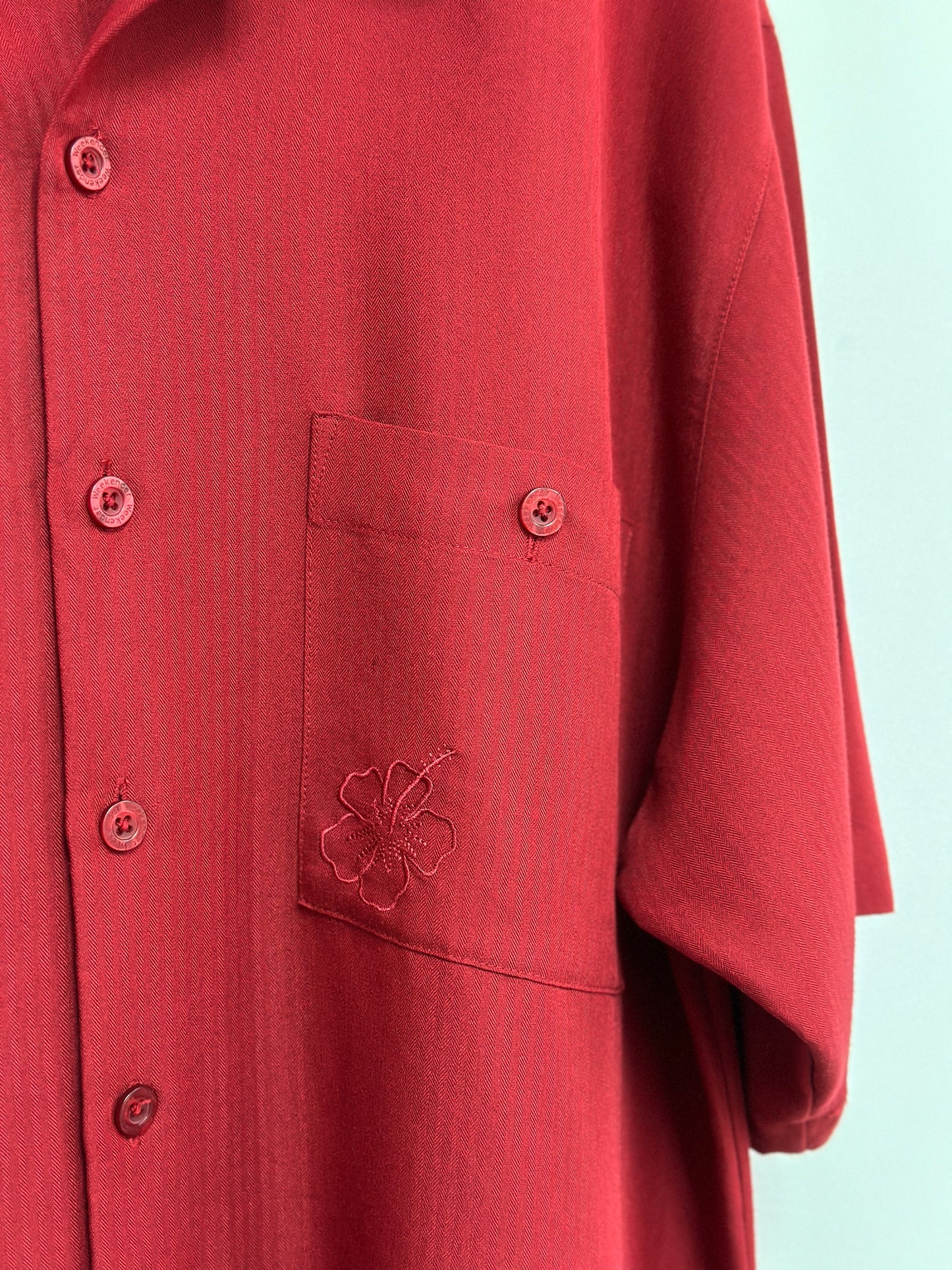 *現貨*Cuban shirt-Red pigeon