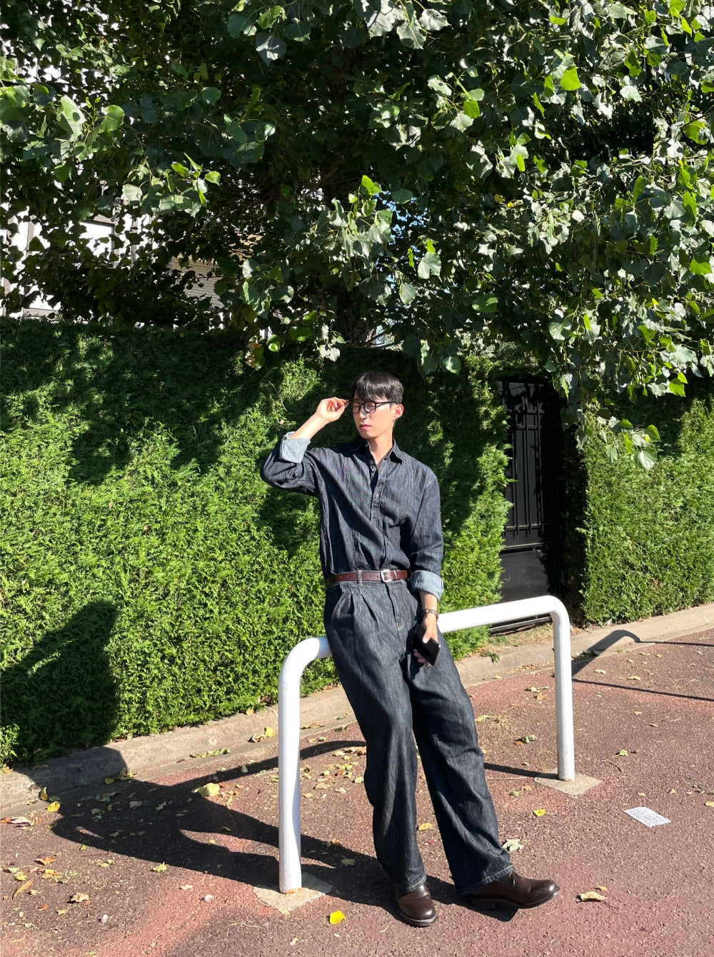 PREMIUM Set👑水洗牛仔長袖恤衫｜1色入