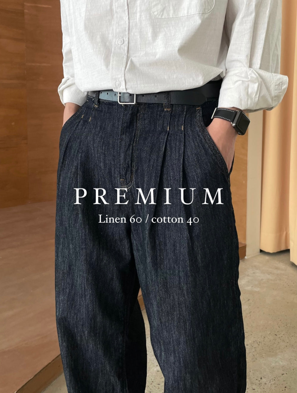 PREMIUM Set👑水洗牛仔長袖恤衫｜1色入