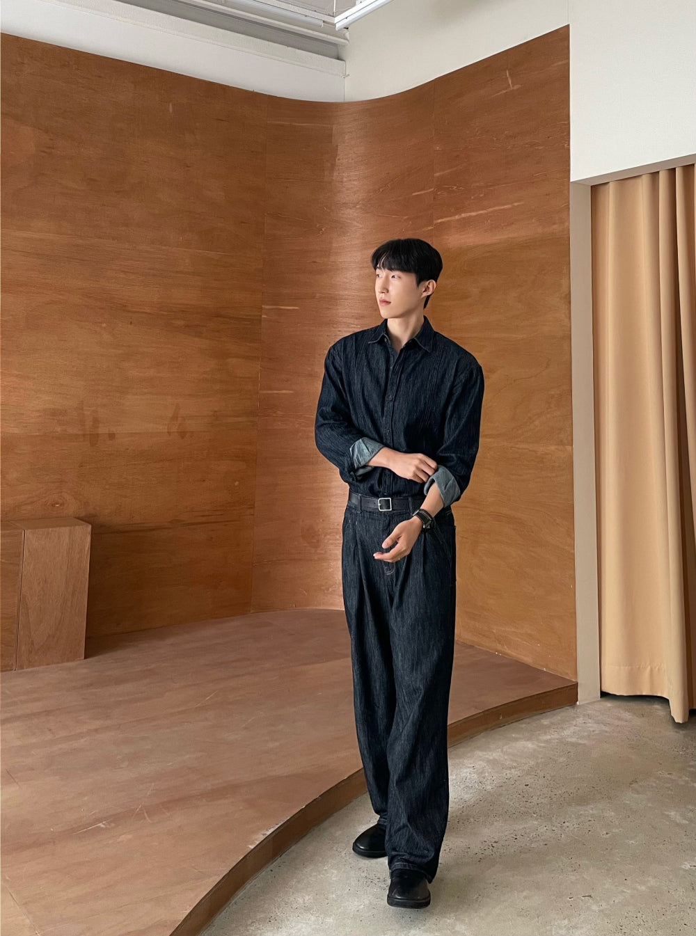 PREMIUM Set👑水洗牛仔長袖恤衫｜1色入