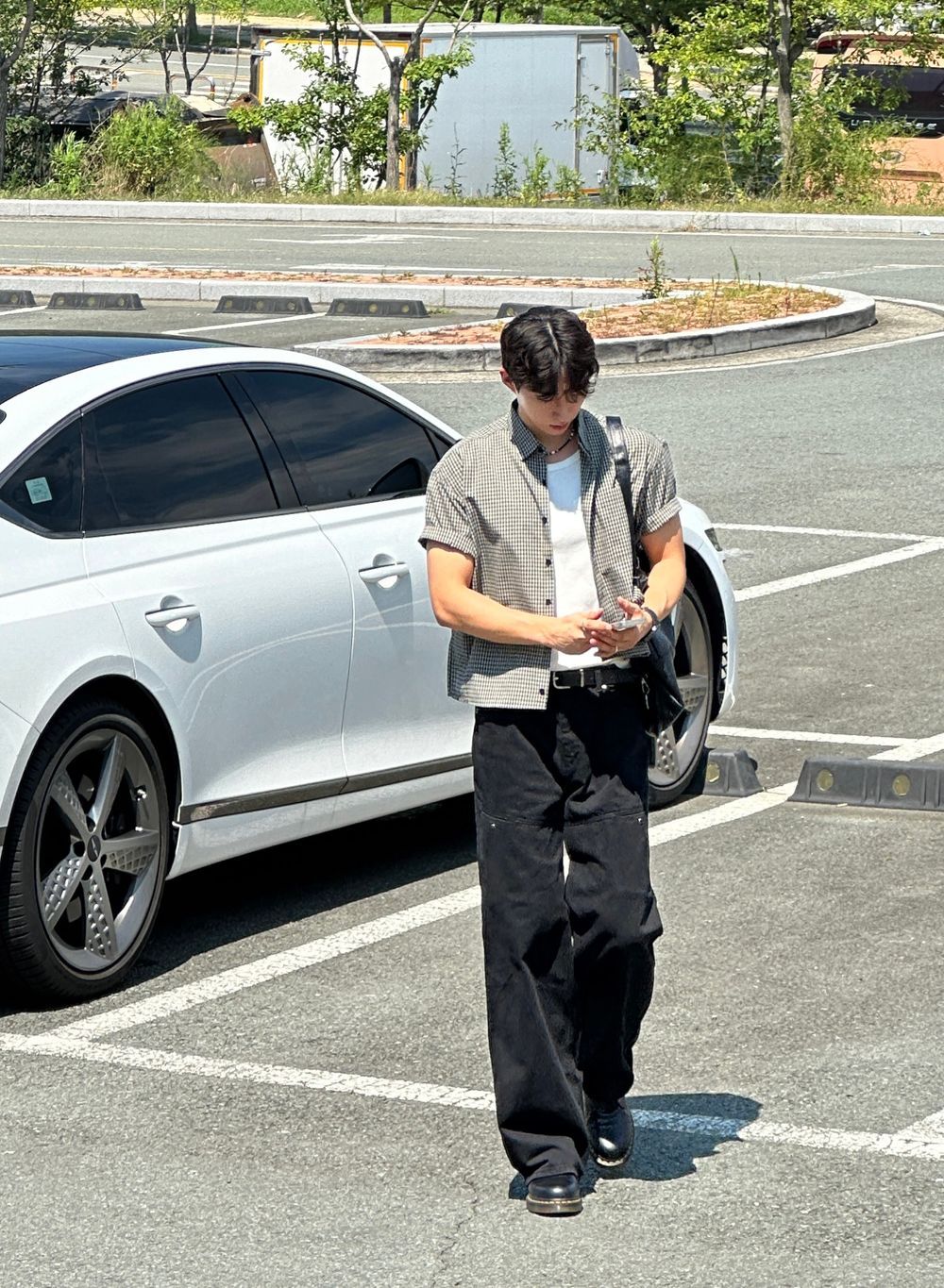 不壓身高！格仔短袖恤衫｜4色入