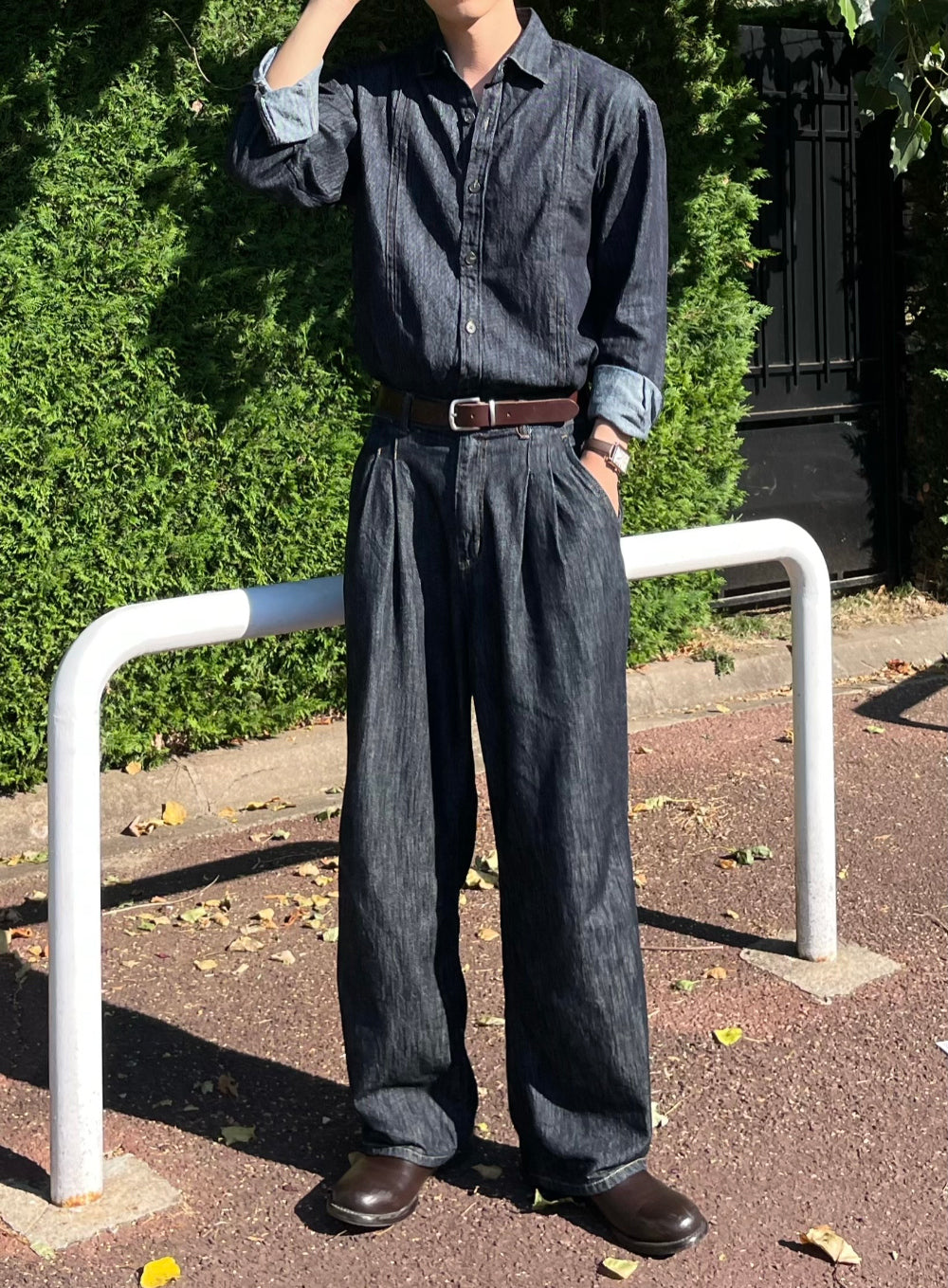 PREMIUM Set👑水洗牛仔長袖恤衫｜1色入