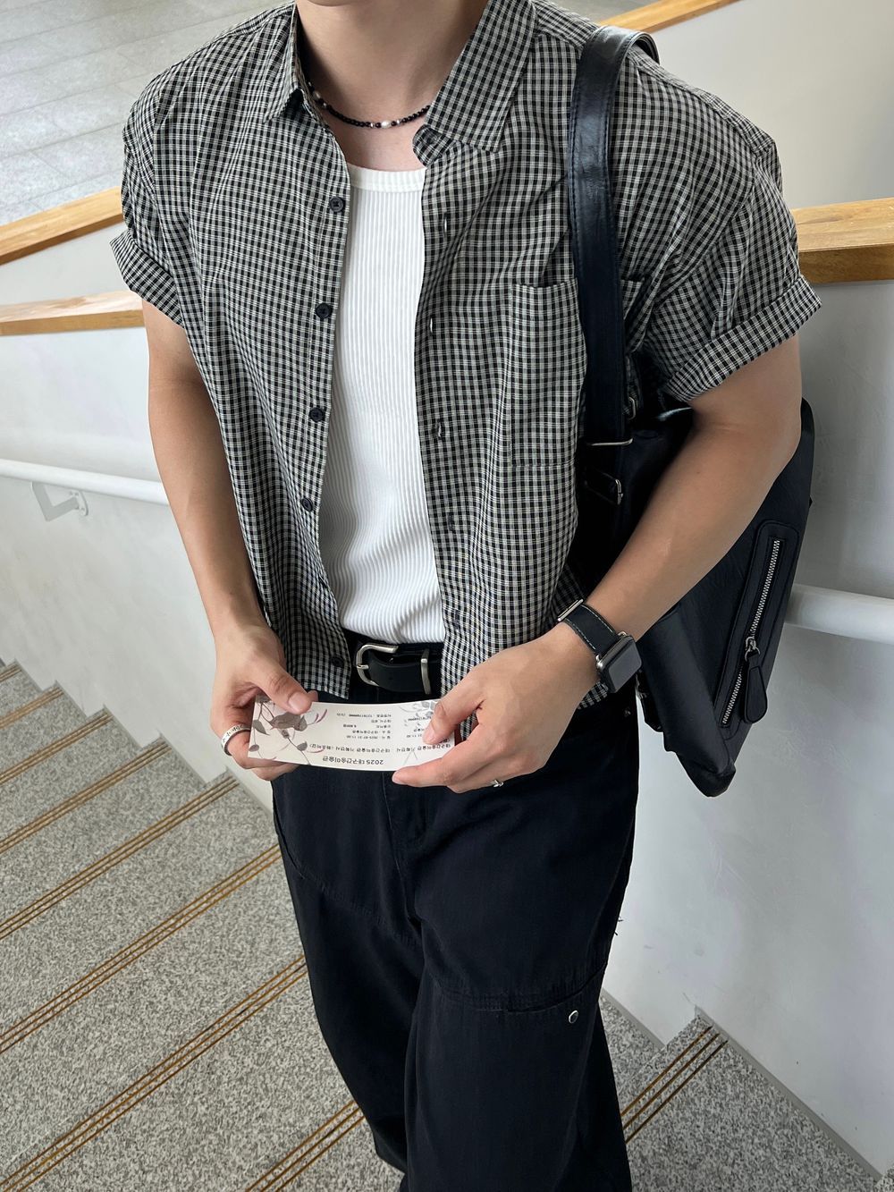 不壓身高！格仔短袖恤衫｜4色入
