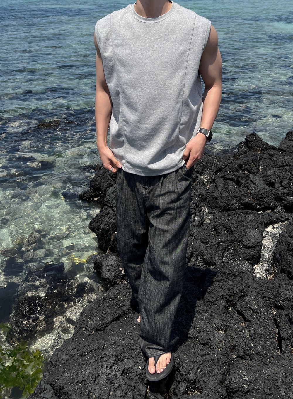 Gym Bro系列🏋️線條純色坎肩背心｜4色入