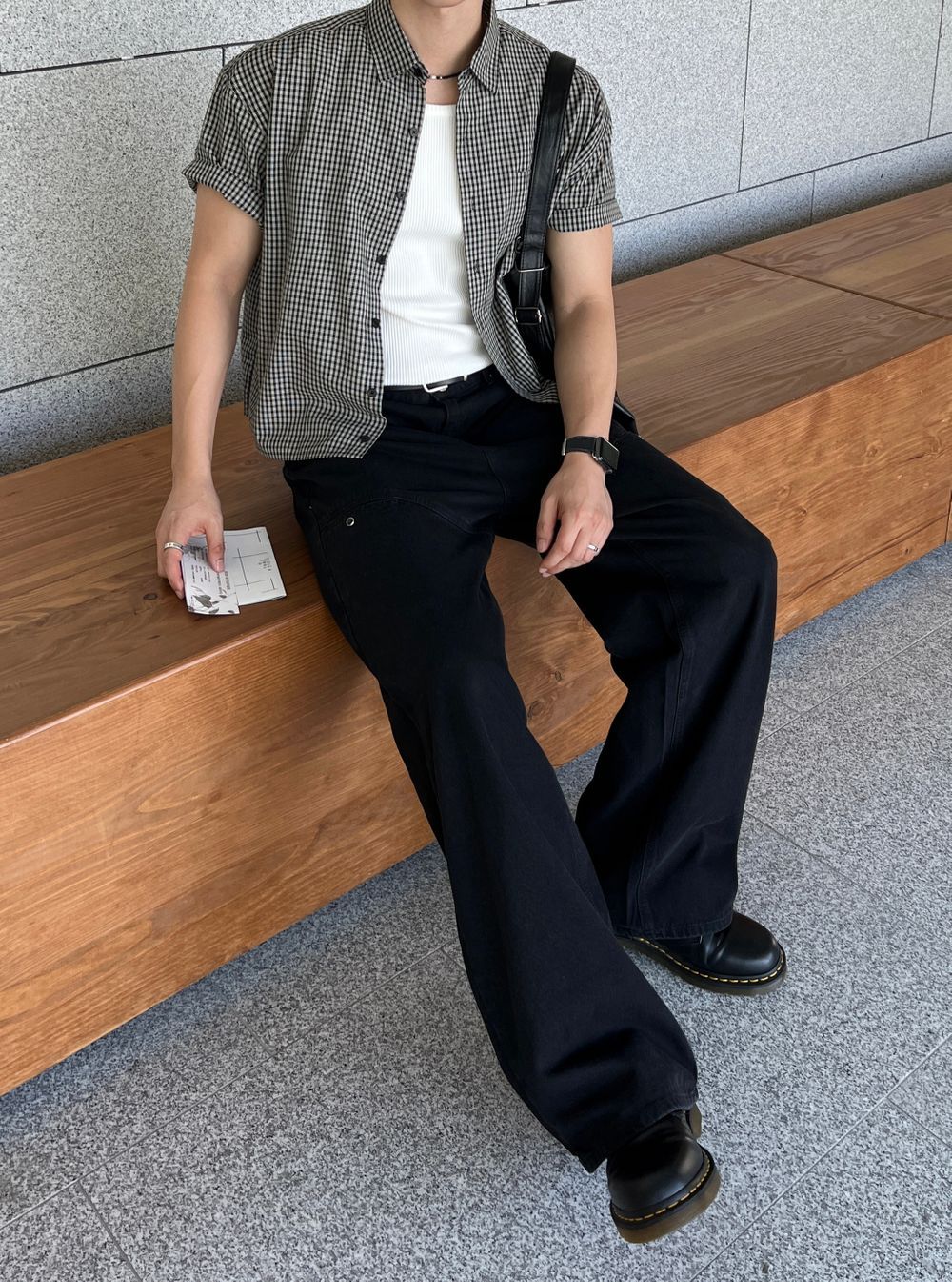 不壓身高！格仔短袖恤衫｜4色入