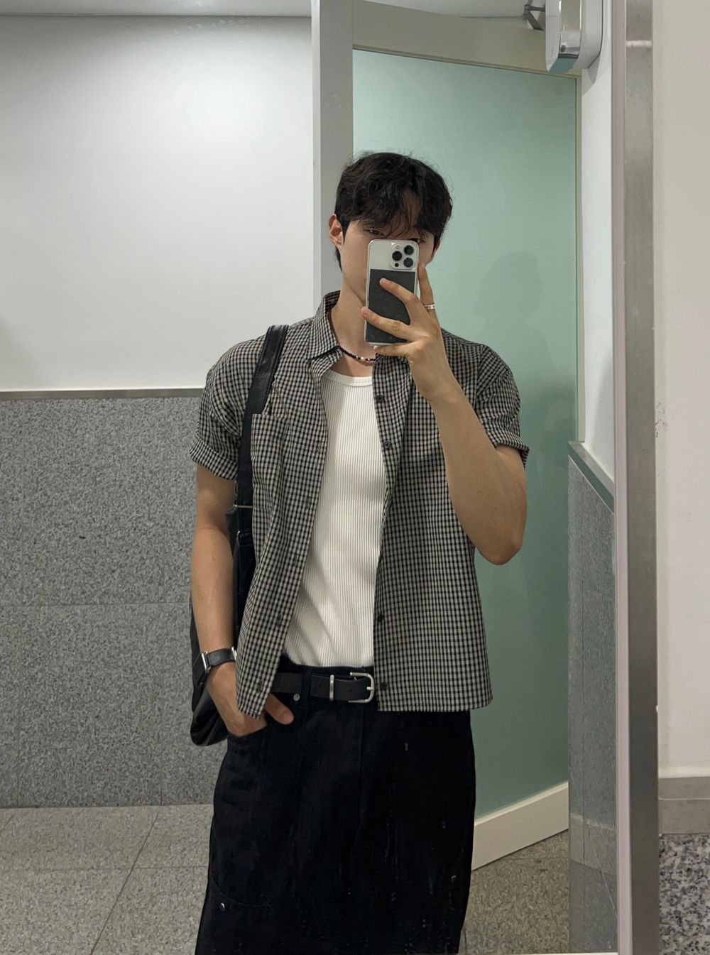 不壓身高！格仔短袖恤衫｜4色入