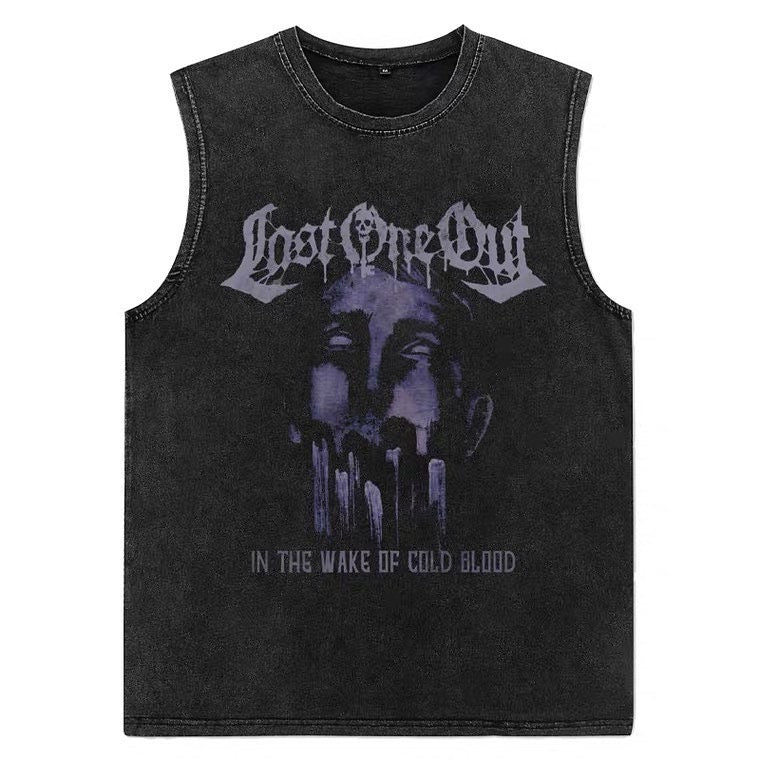 Washed Tank top-Tears