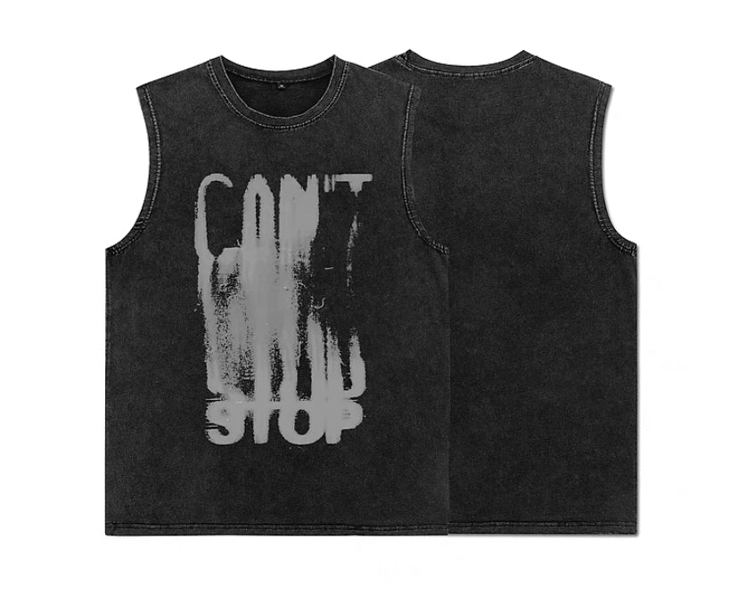 Washed Tank top-Can’t stop